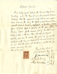 Letter signed by Alexander Hamilton Jr